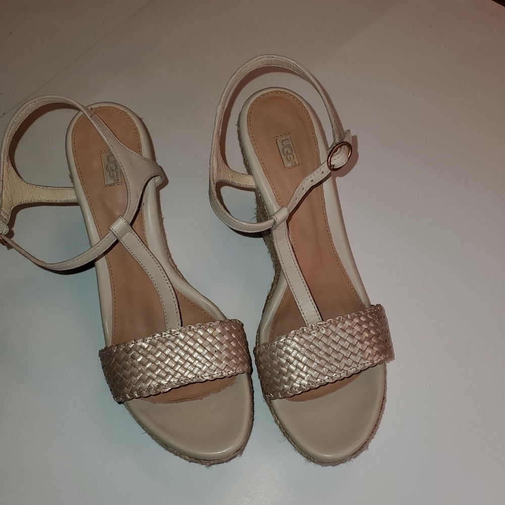 UGG wedge espadrille sandals - Picture 3 of 11
